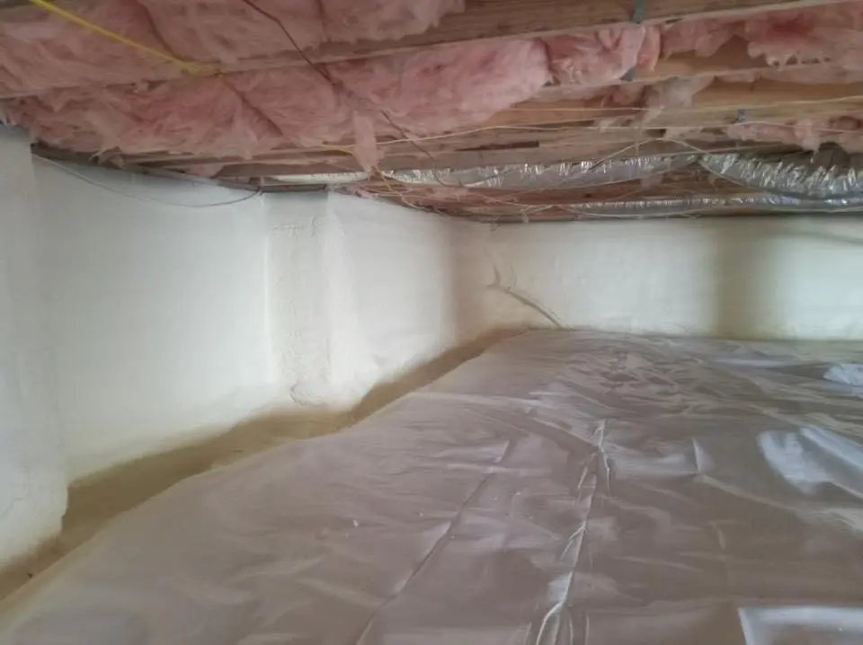 Crawl space encapsulation with closed-cell spray foam for Roof Waterproofing in Homestead Meadows North